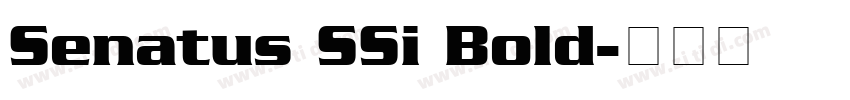 Senatus SSi Bold字体转换